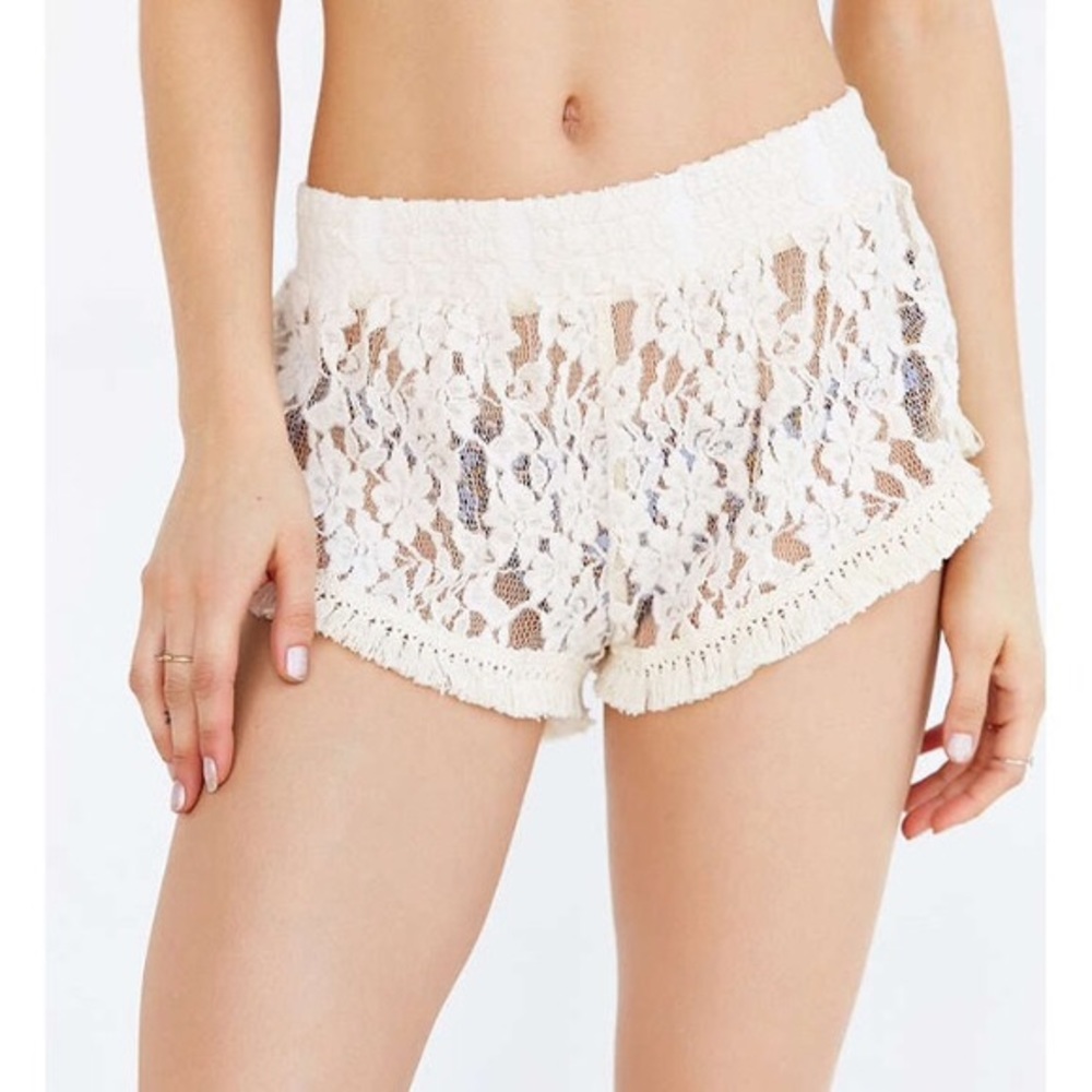 UO Out from Under lace boho beach short festival